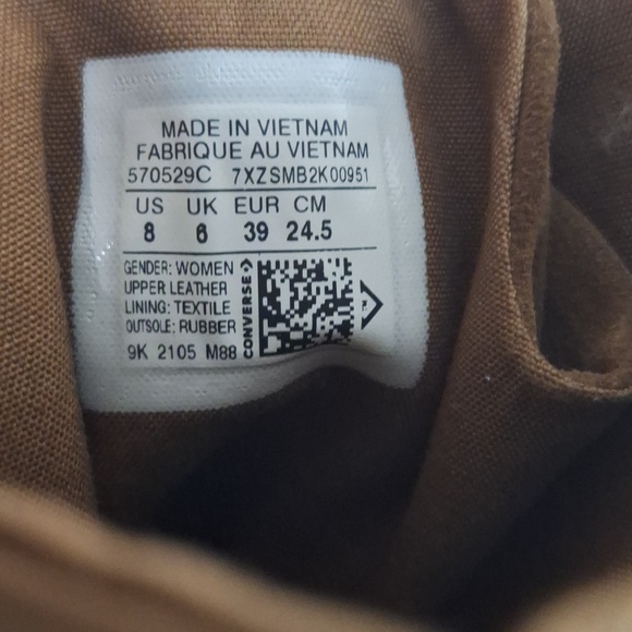 Converse GR 82 XX hi boot shoe wedge sneaker clove brown combat Women Sz 8 - Picture 2 of 12